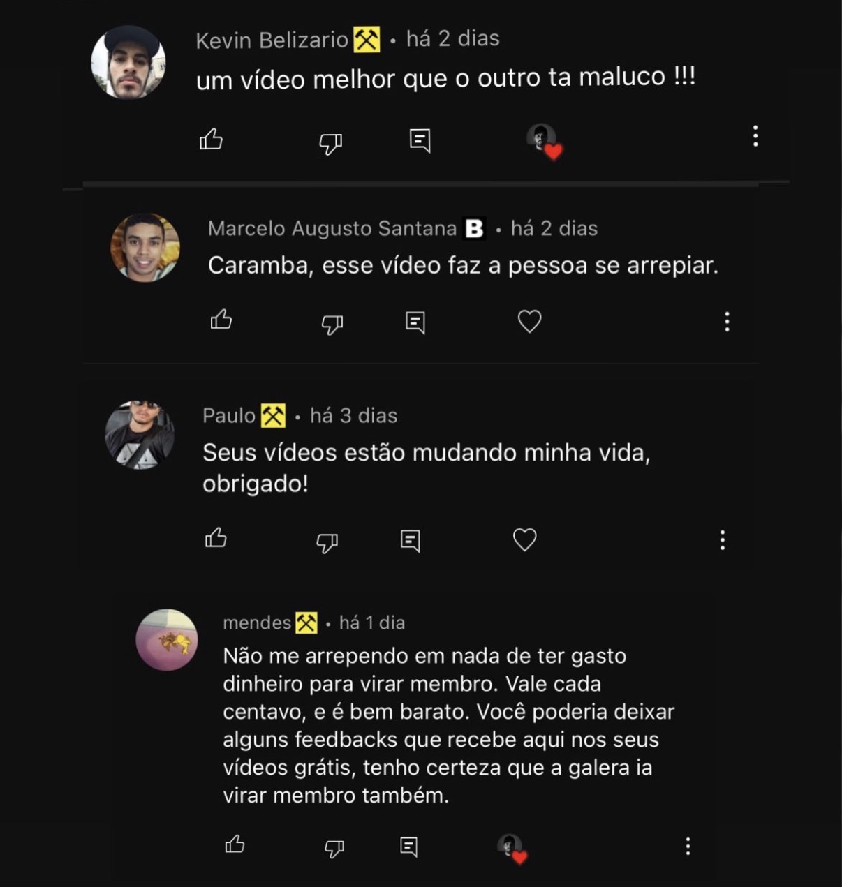 Depoimento de membro