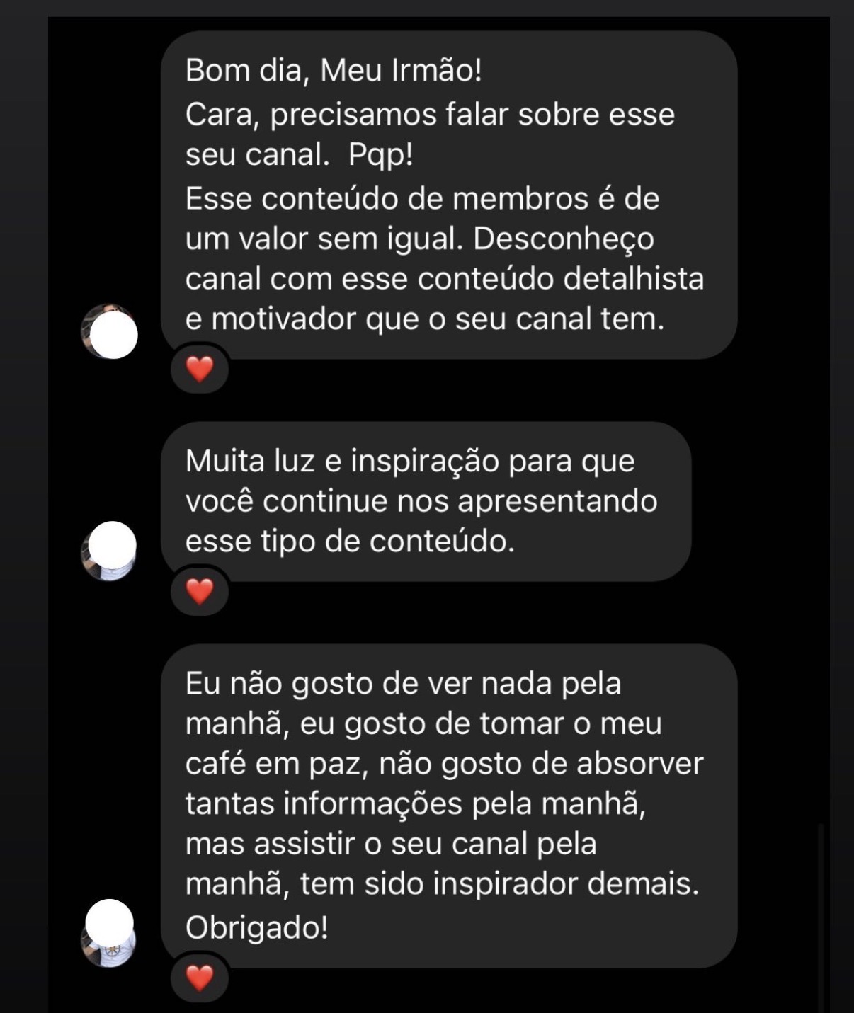 Depoimento de membro