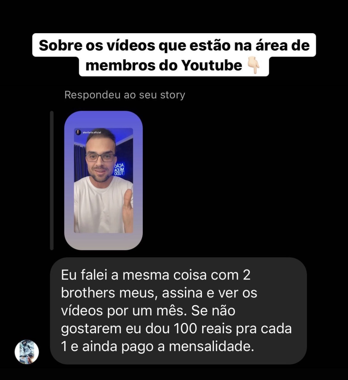 Depoimento de membro